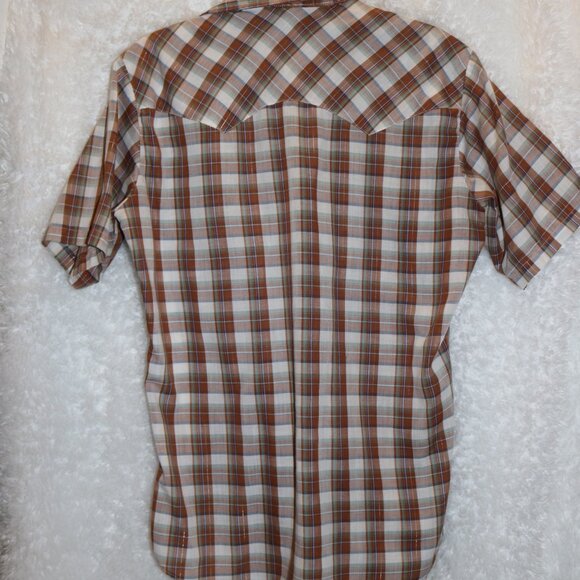 Levi's plaid regular fit western shirt size medium - Picture 4 of 5